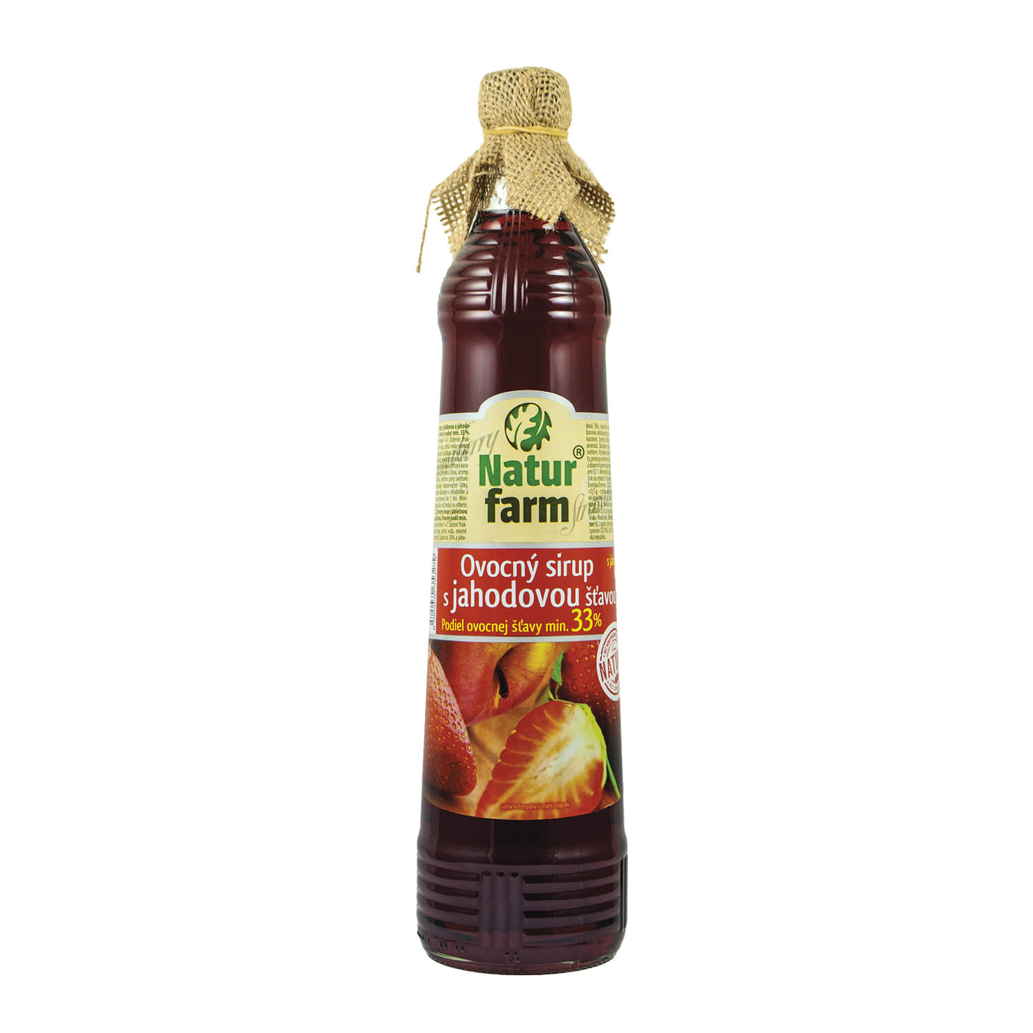 NaturFarm Sirup jahoda min. 33% 0,7 l