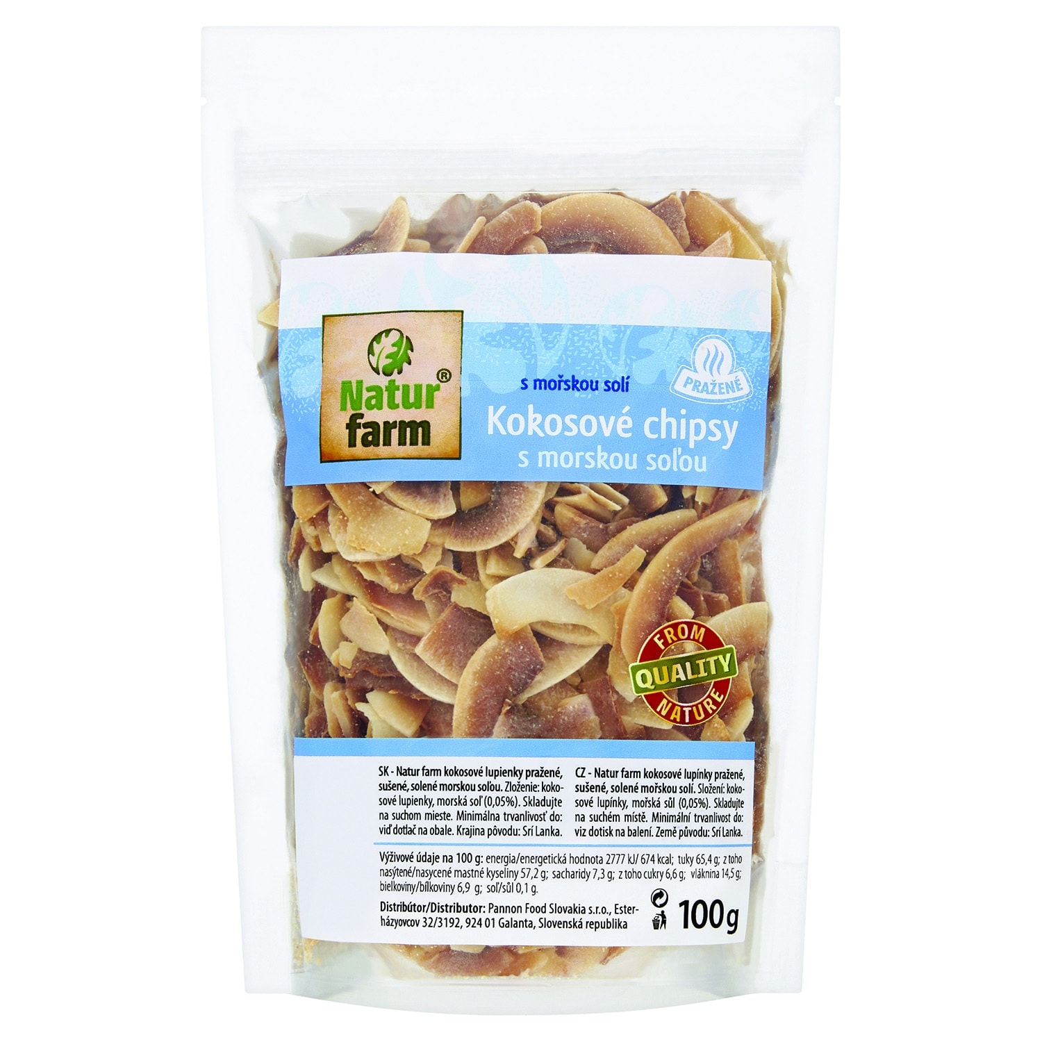 Natur farm Kokosové chipsy s mořskou solí 100 g