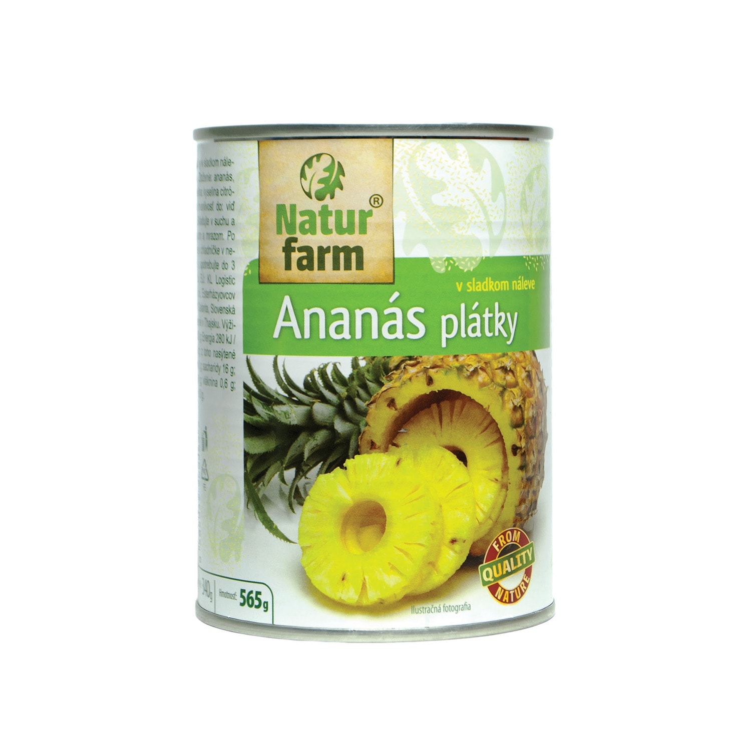 Natur farm Ananas plátky kompot 565 g