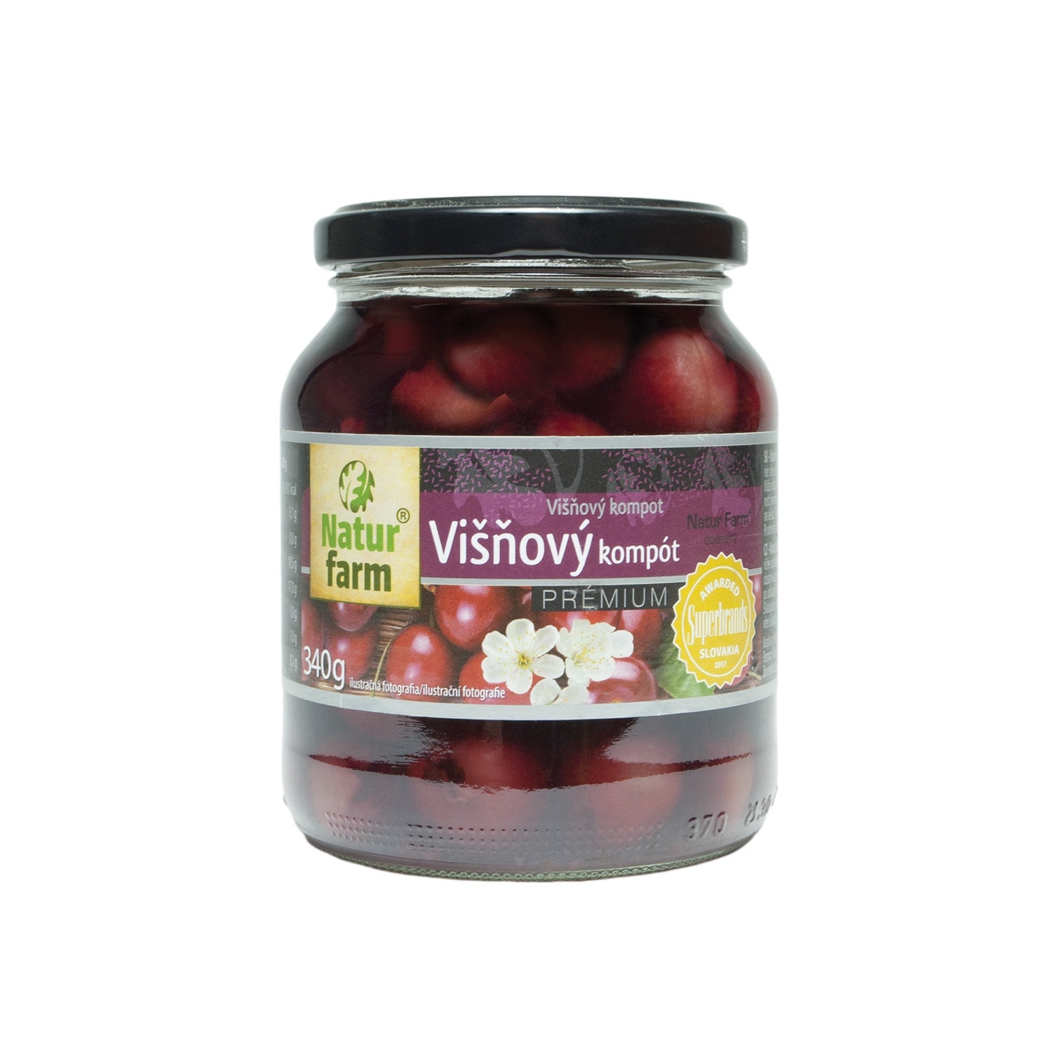 Natur farm Višňový kompot Prémium - 340 g