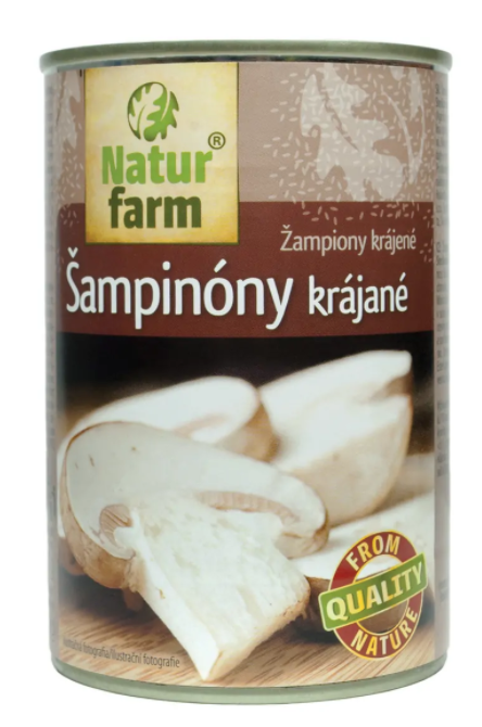Natur Farm žampiony krájené 400g