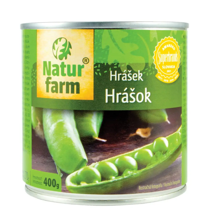 Natur Farm hrášek 400g