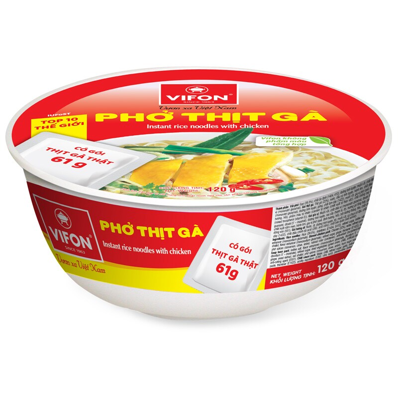 VIFON instant. nudlová polévka kuřecí pho v misce 70 g
