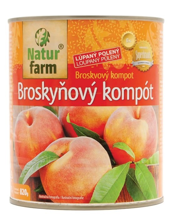 Natur farm broskve kompot 820 g