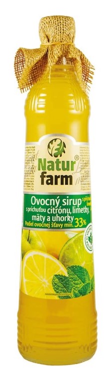 NaturFarm Sirup limetka+máta min. 33% 0,7 l