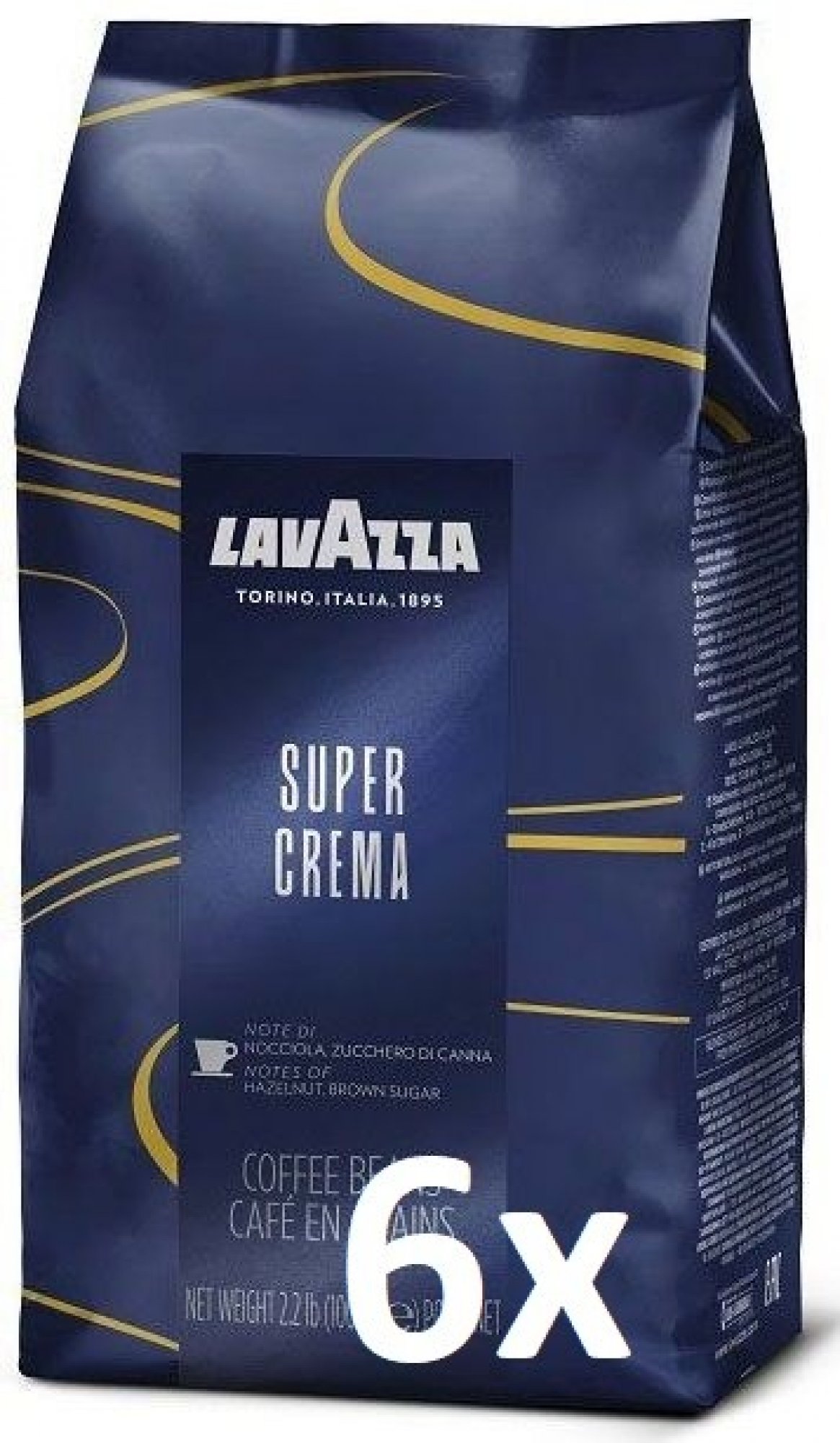 Lavazza Super Crema zrnková Káva 6 x 1 kg