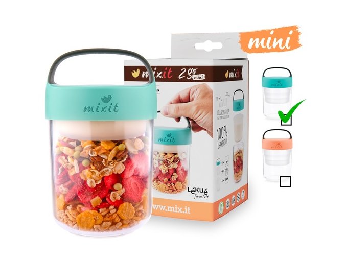 Mixit 2go mini - svačinový box mintový 400ml