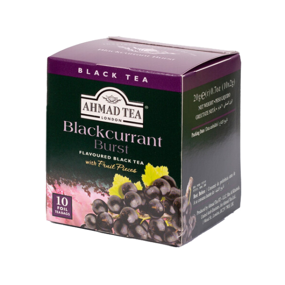 Ahmad Tea Černý čaj Blackcurrant Burst sáčků 10 x 2 g