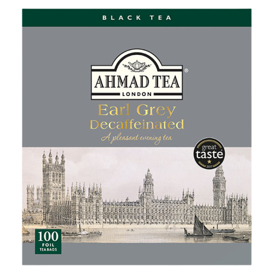 Ahmad Tea Černý čaj Earl Grey Decaffeinated sáčků 100 x 2 g
