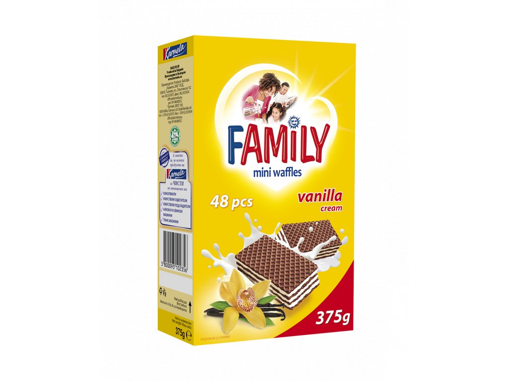 Bulharsko FAMILY mini oplatky - vanilkové 375 g