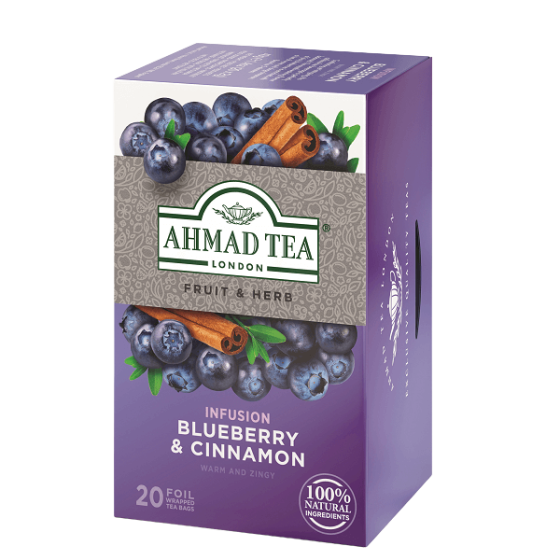 Ahmad Tea Ovocný čaj Borůvka a skořice 20 x 2 g