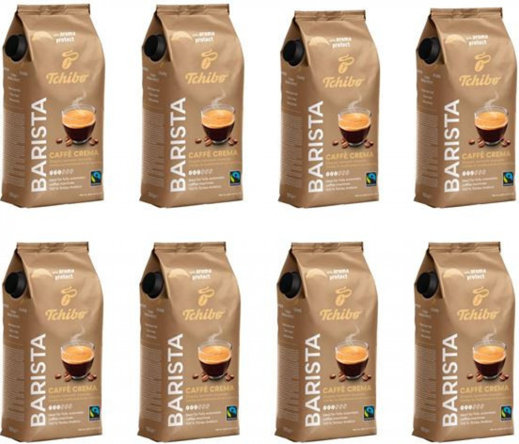 Tchibo barista caffé crema káva karton 8 x 1 kg 