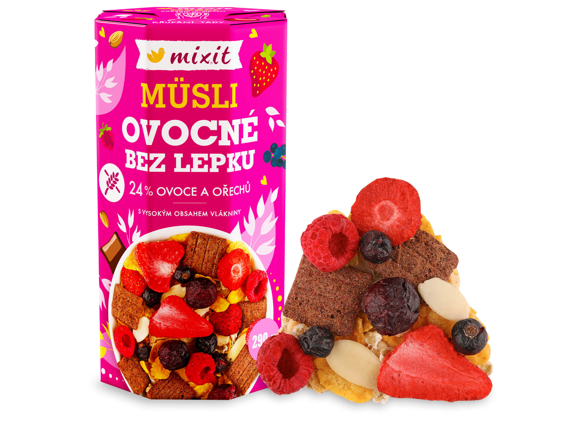 Mixit Ovocné müsli bez lepku 290g EXP. 2/25