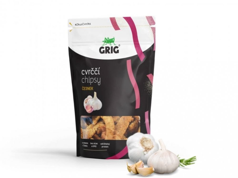 Grig Cvrččí chipsy Česnek 70 g