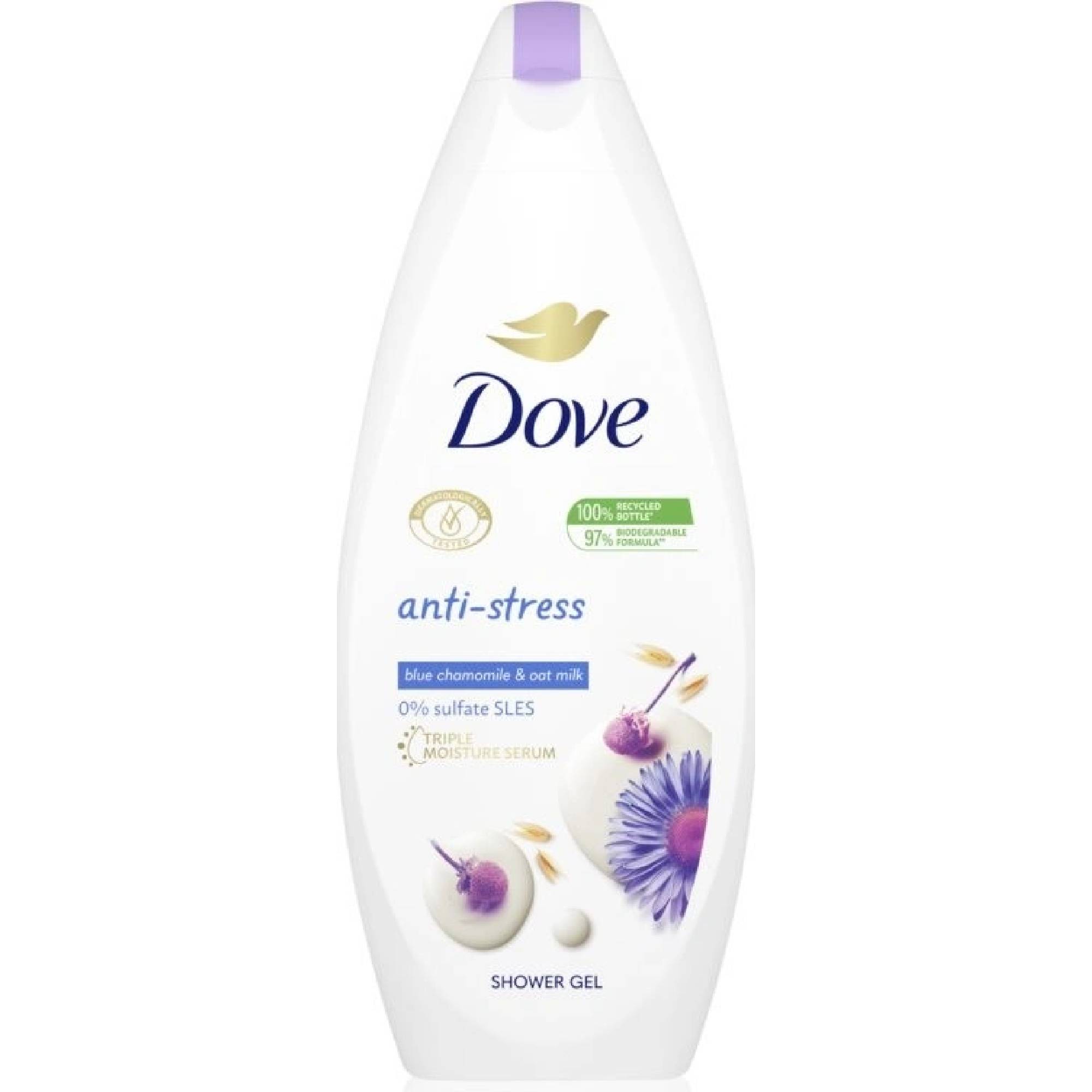 Dove Anti-Stress relaxační sprchový gel Blue Chamomile & Oat Milk 250 ml
