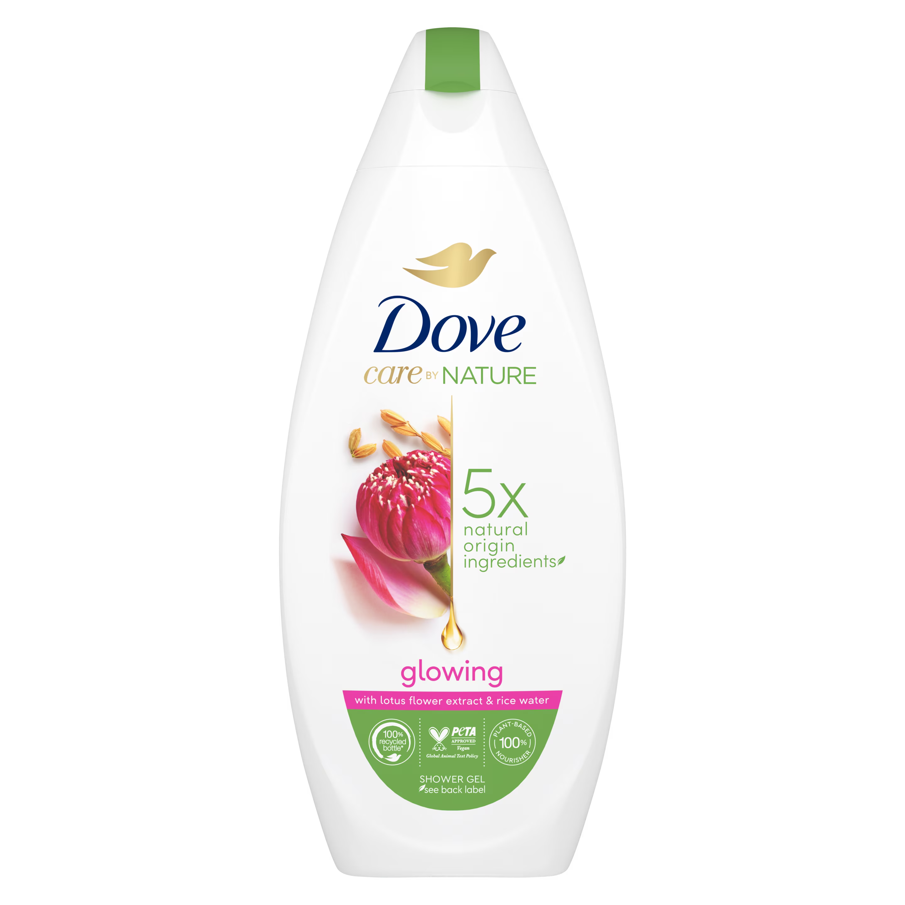 Dove sprchový gel Glowing Lotus a rýžová voda 225 ml