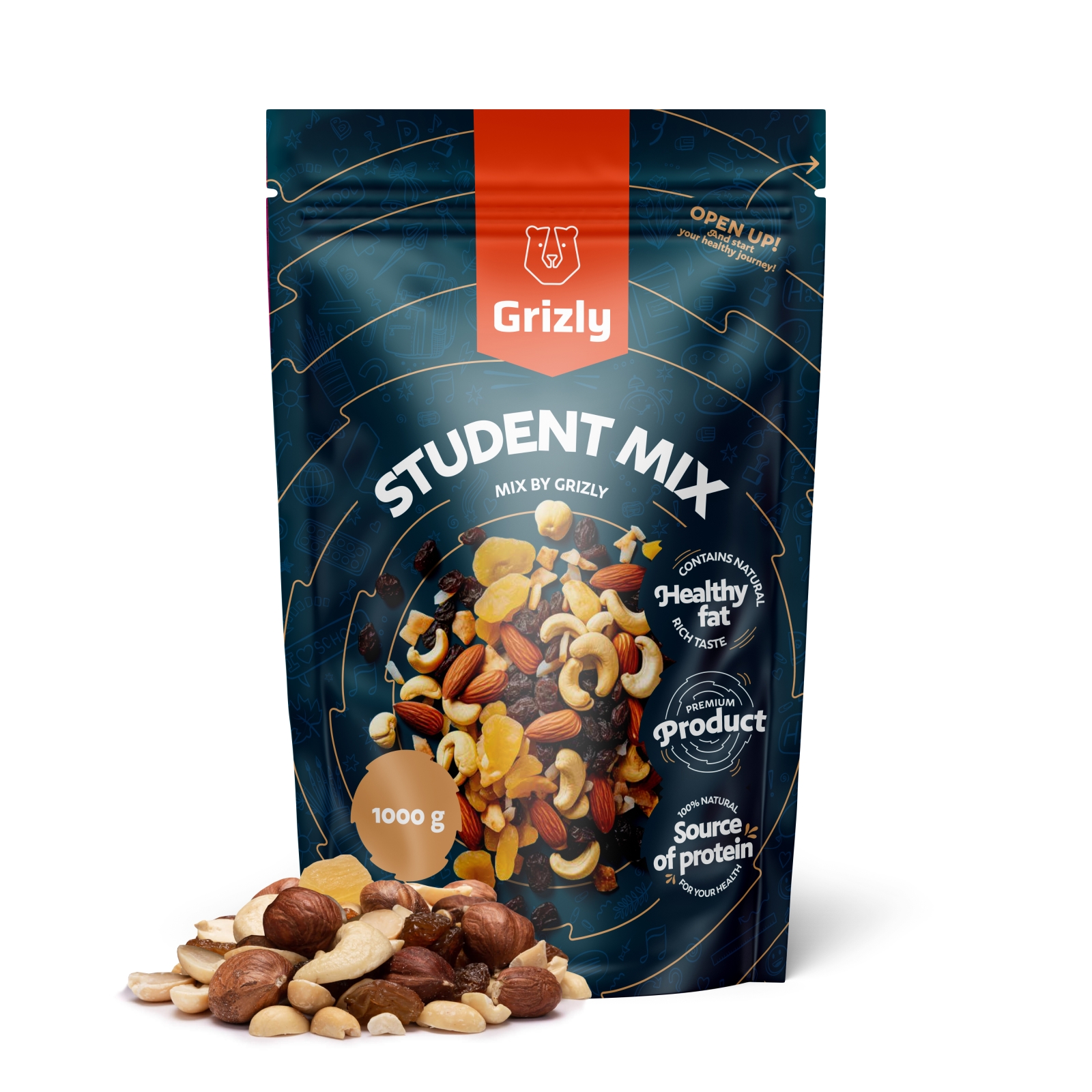 GRIZLY Studentská směs 1 kg